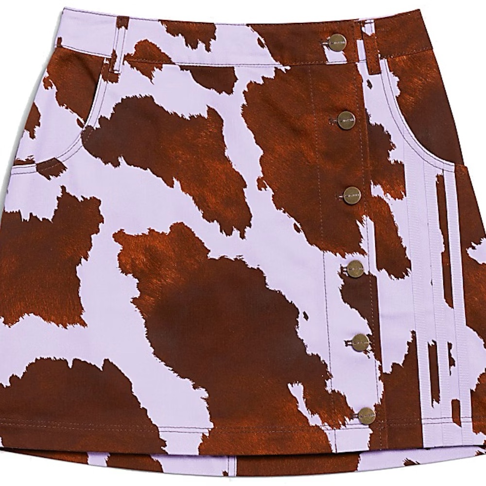 Adidas x IVY PARK A-line Cow Print Mini Skirt